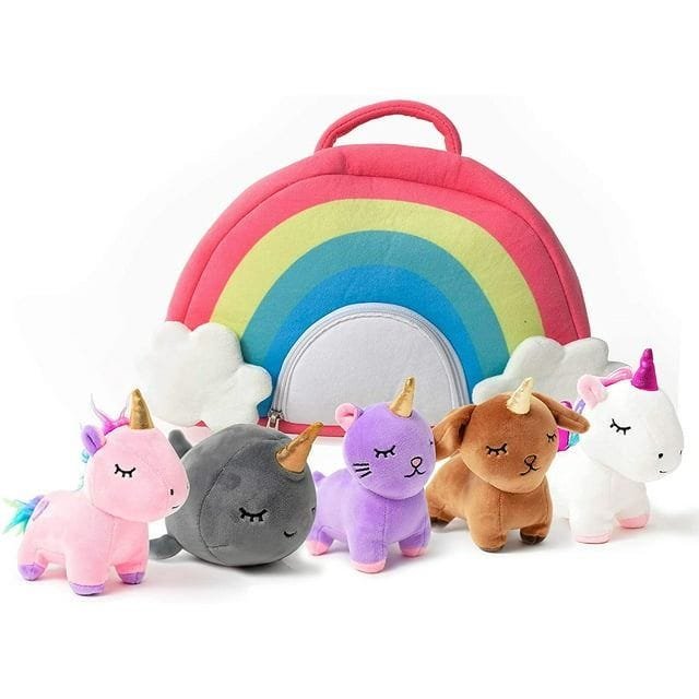 Pixie Crush Unicorn Toys In Rainbow Carrier