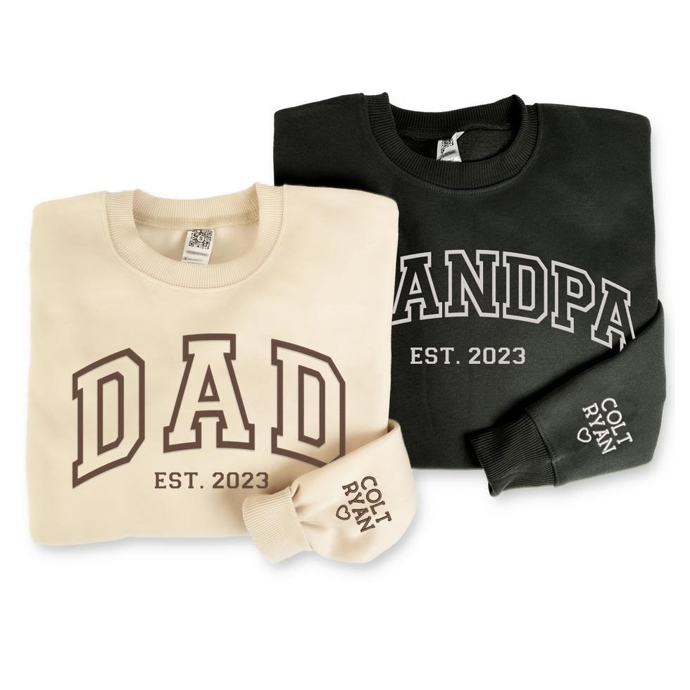 Personalized Dad Embroidered Sweatshirt