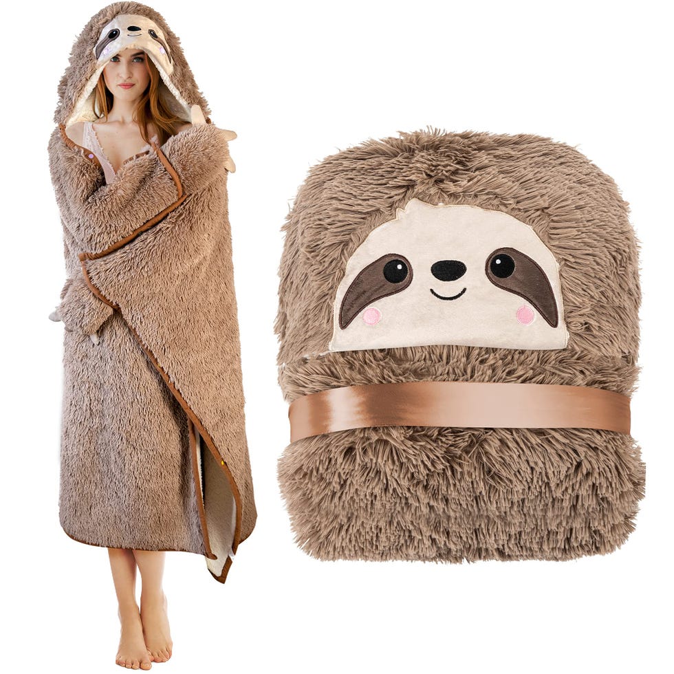 Sloth Wearable Hooded Blanket