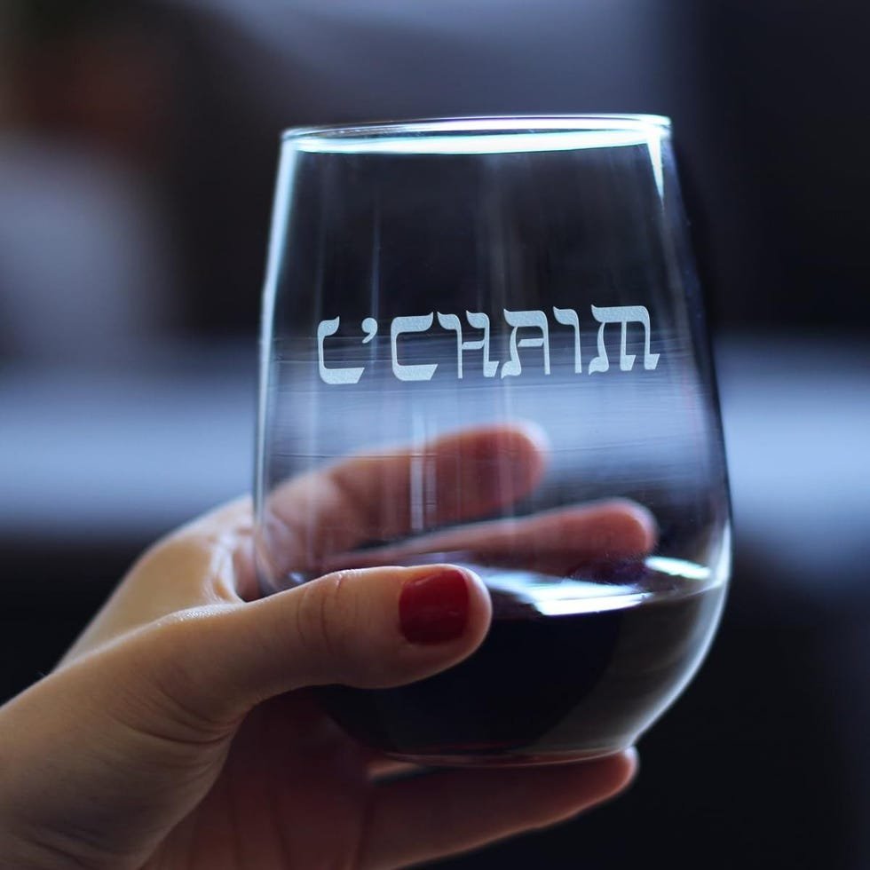 L'Chaim Stemless Wine Glass