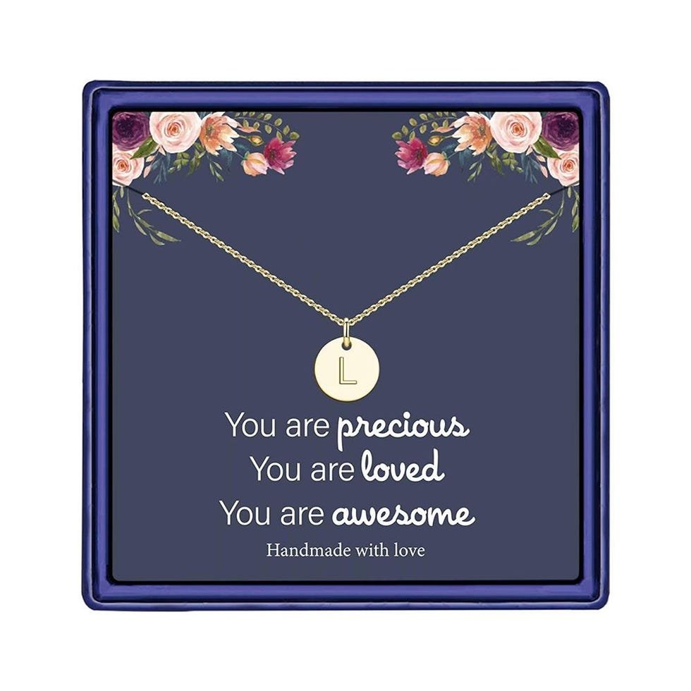 Disc Initial Letter Necklace