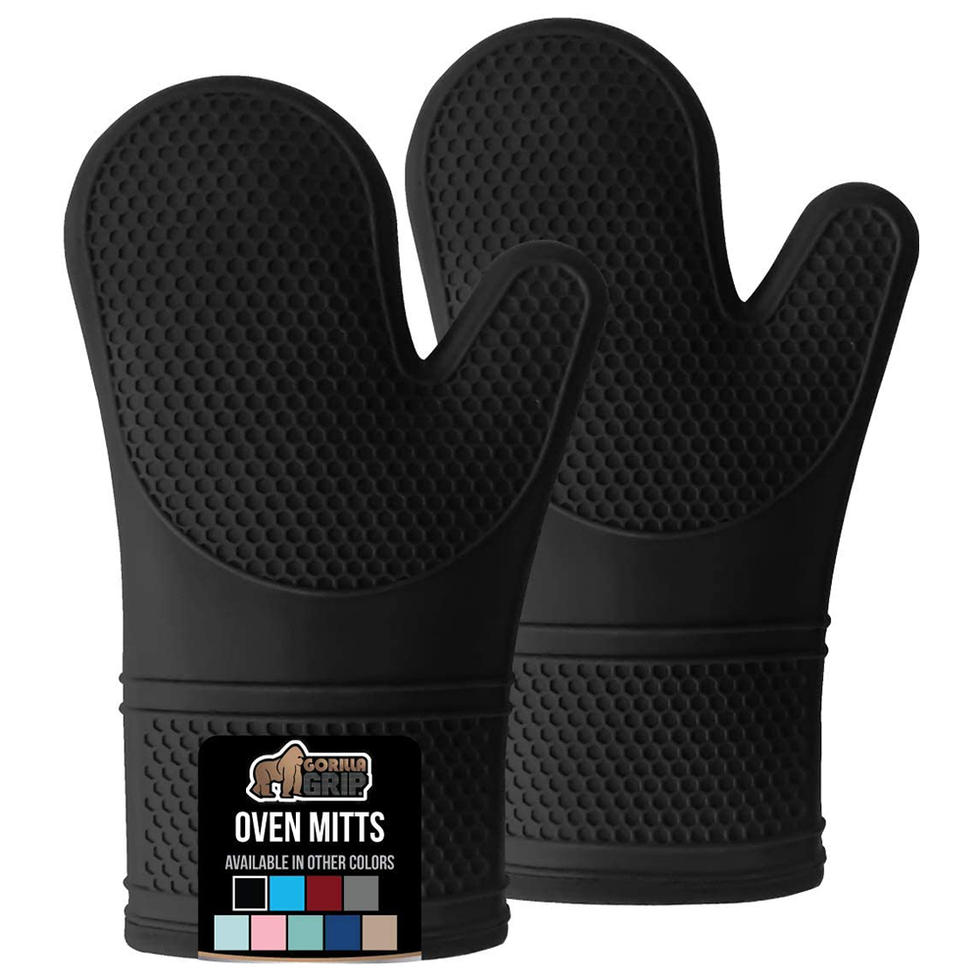 Heat Resistant Silicone Oven Mitts Set