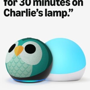 Amazon Echo Dot Kids (newest model) - Owl including Amazon Kids+ with Echo Glow, with Alexa+ Early Access