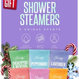 Cleverfy Shower Steamers Aromatherapy – Stocking Stuffers for Teen Girls, Women and Wife – Christmas Gifts for Teens and Women – White Elephant Gifts for Adults – 6 Tablets