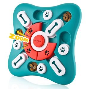 PETSTA Dog Puzzle Toys, Treat Dispensing Dog Enrichment Toys for IQ Training and Brain Stimulation, Interactive Mentally Stimulating Toys as Gifts for Puppies, Cats, Dogs
